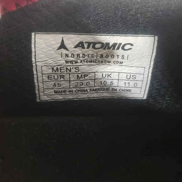 Atomic DST-02 Mens Red/Black/White Shoes Made by Nordic Boots,US  11. - Picture 9 of 9